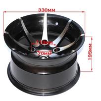 2 vnt. 12 colių aliuminio lydinio ratlankiai keturračiams, visureigiams, apžvalgos transporto priemonėms, visureigiams priekiniai/galiniai ratlankiai 2 Pcs Rear rims