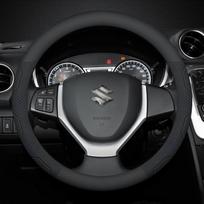 Suzuki Alto Ciaz Baleno Celerio Lgnis Jimny SX4 Swift Grand Vitara Carbon fiber Suede Car Steering Wheel Cover Auto Accessories black