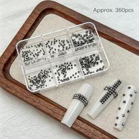 6 Grids/Box Nail Art Sequins Set Metal Spike Studs DIY Nail Embellishments  Punk juoda