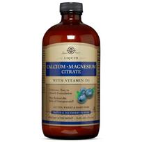 Solgar Liquid Calcium Magnesium Citric Acid Vitamin D3 Natural Blueberry 1 pcs 473ml