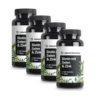 Natural Elements Biotin Selenium Zinc Vegan Tablets 4 pcs 365 Tablets