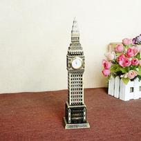 1vnt 19/23,5/30 cm Londono Big Beno statulos stalinis laikrodis bronzos spalvos garsus pastato figūrėlės modelis L beige