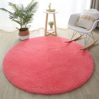 Minkštas Pūkuotas Apvalus Kilimas Vaikams Prie Lovos Kilimėliai Svetainei Kavos Staliukas Grindų Kilimėlis Namų Storas Pliušinis Neslystantis Kilimas Miegamojo Dekoras Diameter 60cm S
