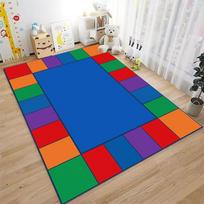Sustorintas flanelinis kilimas svetainei vaikų miegamojo apdailai grindų kilimėlis animacinis kelio žaidimų kilimėlis minkšti tatami kilimai neslystantis 50x80cm-20x31in