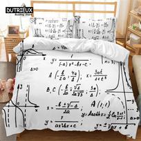 Math Function Duvet Cover Math Equation Bedding Set Double Microfiber Science Geometry Comforter Cover Educational Quilt Cover EU single(135x200cm)