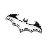 3D Metalo Šikšnosparnis Automobilio Logotipas Animacinis Lipdukas Metalo Ženklelis Emblema Galinė Decal Motociklo Automobilio Dekoravimo Aksesuarai Automobilio Lipdukas 3D Car Stickers&Bats sidabras