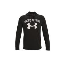 Under Armour Rival Fleece Printed Training Hoodie Men Hoodies Black 1361559-001 S gray