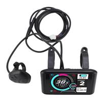 Electric LCD Display Meter UKC1 Water Proof LCD Display Screen Control Panel with SM Cable for Electric Bike Scooter black