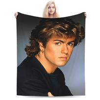 George Michael Britų Dainininkas Pliušiniai Antklodės Mergaitėms Berniukams Flanelinis Mėtomasis Antklodė Svetainei Minkštas Lovatiesė Gimtadienio Dovana 50x60in