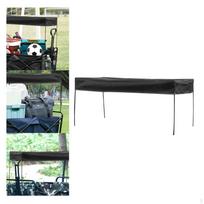 smtyteeng Wagon Canopy Transport Trailer Replacement Garden Camping Cart Black