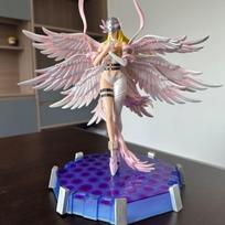 Digimon Adventure Figure Angemon Action Figurine Angewomon Statue 28cm Pvc Collection Desk Ornament Model Birthday Gift no box gray