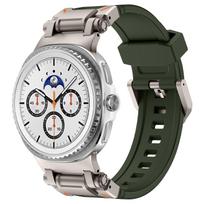 Silicone Strap for Samsung Galaxy Watch 8 Classic Band 46mm 44mm 40mm Sport Bracelet for Samsung Galaxy Watch Ultra 2025 2024 Galaxy Ultra (2024) gray