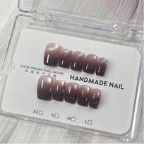 Press on Nails Medium Stiletto Glitter Fake Nails Press ons with Design Reusable Acrylic False Nail Full Cover Glue on Nail Stick on Nail for Women L gray