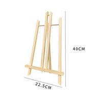 30cm/40cm/50cm Lengvas medinis piešimo stovas, reguliuojamas tapybos ekspozicijos laikiklis Studentams Meno kūrėjams 40cm beige