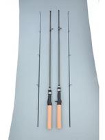 Carbon Fiber Fishing Rod with Micro-Lure and Gun Handle for Bass and Mandarin Fish, UL Lure Rod with Straight Handle and Water Drop Design. 1.98m gun handle gray
