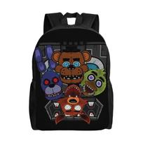 Anime FNAF Animacinis Paauglių Kuprinė Dovana Studentui Verslui Fredžio Žaidimo Dieninė Kuprinė Vyrams Moterims Kolegijai Drobės Krepšiai One Size brown