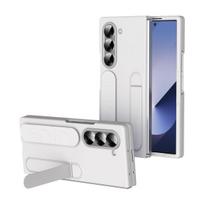 Samsung Galaxy Z Fold 7 dėklas su vertikaliu riešo dirželiu ir stoveliu - Pilnas apsaugos dangtelis, apsauga nuo kritimo Z Fold 6 balta