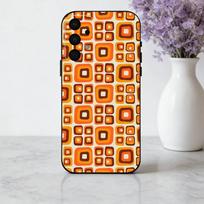R-Retro P-Pattern Phone Case For Samsung Galaxy A73,A72,A71,A70,A53,A52,A51,Soft Silicone Black Cover Samsung a70 orange