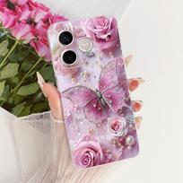 For Honor 600 Lite Honor600 2026 Mielas Gėlių Drugelio Katės Dažytas Dėklas For Honor 600 600Lite 5G Minkšto Silikono TPU Telefonų Dėklai Honor 600