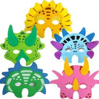 5Pcs Playful Kids Mask Role Playing Dino Dinosaur Theme Party Supplies Cosplay Dress Up Juegos De Fiesta Kinder Speelgoed OneSize yellow