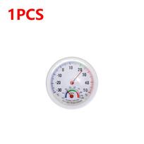 Mini Round Clock-Shaped Thermometer Hygrometer Analog Hygrometer Wall-mounted Temperature Humidity -30-50 Celsius Degree white