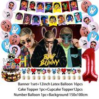 Bad Bunny Gimtadienio Šventės Dekoracija Fonas Balionas Torto Viršus Vėliava Ventiliatoriaus Palaikymo Klubo Vėliava Fotografijos Rekvizitai Vaikų Dovana Other