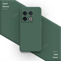 Originalus minkštas telefono dėklas OnePlus 10 Pro 10Pro 10T 5G Classic Square Silikoninis Aukštos kokybės Apsauga nuo kameros Galinis dangtelis Funda OnePlus 10 Pro tamsiai žalia spalva