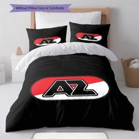 AZ Alkmaar logotipas Patalynės komplektas su antklode Antklodės užvalkalas Pagalvės užvalkalas Namų dekoracija Gimtadienio dovana (1 * antklodės užvalkalas + 2 * pagalvės užvalkalai, be šerdies) 135x200cm white