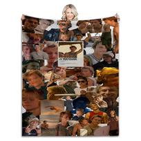 JJ Maybank flanelinis pledas Rudy Pankow nuotraukų koliažas minkštas šiltas metamas pledas miegamajam kelionėms biurui lovatiesė sofos lovos užvalkalas Flannel 70x100cm gray