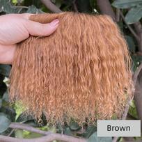 Mielos Mongolijos Kailinės Avikailio Vilnos Plaukų Priauginimo Eilutė Patvari Avies Kailio Odinė DIY Perukas Lėlės Perukas 5*10cm BJD Lėlių Perukai Lėlės brown
