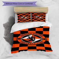 Dundee United Crest Spausdinto Rašto Antklodės Užvalkalų Rinkinys – apima 1 antklodės užvalkalą ir 2 derančius pagalvių užvalkalus Miegamojo dekoras Kalėdinės dovanos 140cm*210cm