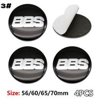 4 vnt. BBS emblema Automobilio ratų centriniai dangteliai Lipdukai Automobilio atsarginės dalys 3#-56mm white