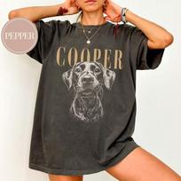Vintažinis Cooper Juodojo Labradoro Retriverio Šuns Grafikos Dydžio Unisex Vyriškas Moteriškas Marškinėlis XXXXL beige
