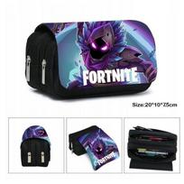Naruto Anime Pencil Case Large Capacity Two-Layer Pu Portable Student Stationery Pouch for Teens Boys Girls Kawaii Organizer