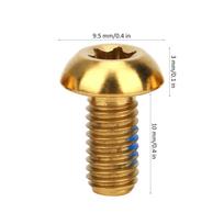 6 vnt./dėžutė M5x10mm Titano Lydinio Varžtai Dviračio Stabdžių Rotoriaus Disko T25 Varžtai VaržtaiAuksinis beige