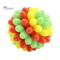 Long-lasting Chew Toy for Dogs Dog Ball Spiky Oral Care Heavy-Duty Resilient Rubber Molar Medium Large Strong Chewers C yellow