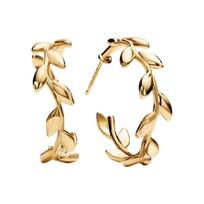 Tiffany & Co. Paloma Picasso Olive Leaf Hoop Earrings Yellow Gold ONE SIZE auksas/geltona