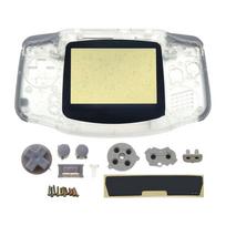 Case DIY Kit for Game Boy Advance GBA Transparent Replacement Full Housing Shell, DIY Repair Shell Replacement Kit for GBA, 1Set black