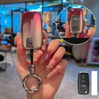 TPU Automobilio Raktų Dėklas Dangtelis Korpuso Dangalas VW Volkswagen Polo Tiguan Passat B5 B6 B7 Golf 4 5 6 MK6 Jetta Lavida Raktų Pakabuko Aksesuaras brown