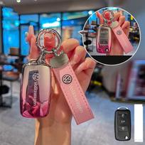TPU Automobilio Raktų Dėklas Dangtelis Korpuso Dangalas VW Volkswagen Polo Tiguan Passat B5 B6 B7 Golf 4 5 6 MK6 Jetta Lavida Raktų Pakabuko Aksesuaras brown