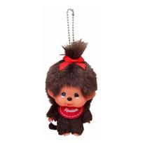Sekiguchi Face Big Monchhichi SS Girl Keychain 257300 black