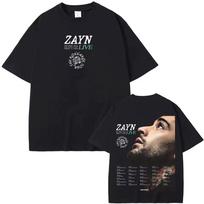 Zayn Malik T-and kids tshirt American singer THE KONNAKOL TOUR High Quality Tee-and kids tshirt Sleeve Women/men cotton Gothic Casual Tand kids tshirt 100 gray