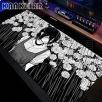 Large HD Chainsaw Man XXL Mouse Pad Anime Reze Gamer Makima Gaming PC Accessories Mouse pads Keyboard Desk Mat Computer Keyboard 30x60cm gray