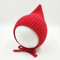 Warm Toddler Beret Cap Solid Color Ear Protection Beanie Soft Infant Bonnet raudona