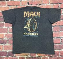 Vintage Maui And Sons Hardcore Shark Breeders T-Shirt Single Stitch Surf XXL 90s Unisex T-Shirt M gray