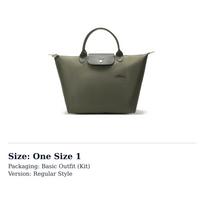 LONGCHAMP Le Pliage Žalios drobės koldūno formos rankinė-krepšys Vidutinė moteriška Miško 1623919479 One Size 1 gray