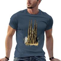 Sagrada Familia TShirt Unisex t shirts high quality luxury brand t shirt Unisex cotton Unisex t shirt heavy cotton Tshirt 4XL black