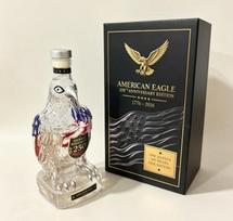 American 250th Anniversary Eagle Glass Whiskey Decanter Hand Painted Patriotic Liquor Bottle Home Bar Decor Gift black