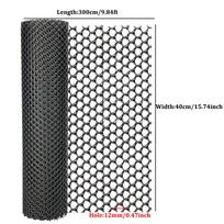 40cm X 300cm Plastikinis paukščių tinklas, 3mm-12mm akutės, smulkiagrūdis tinklas vištidėms, sodui, balkonui, aptvaras triušiams, šunims gray