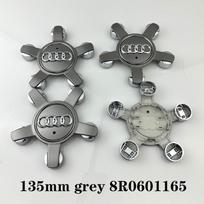 4 vnt. 135 mm - Automobilio ratlankio centriniai dangteliai 8R0601165 Skirti Audi 8p 8v A4 Q3 S3 Q5 SQ5 S4 A3 Automobilių aksesuarai gray
